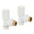 Prestige Modern Angled Radiator Valves 15mm (Pair) - White | Thumbnail Image