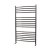 MaxHeat Camborne Curved Towel Rail 1000mm High x 600mm Wide Polished Stainless Steel