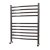 MaxHeat Camborne Curved Towel Rail 600mm High x 500mm Wide Polished Stainless Steel