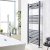 Prestige K-Rail Straight Heated Towel Rail 800mm H x 400mm W - Anthracite