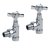 Prestige Traditional Crosshead Radiator Angled Valve Pair - Chrome