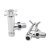 Prestige Times Crosshead Radiator Angled Valve Pair - Chrome