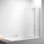 Merlyn Two Panel Round Top Hinged Bath Screen 1500mm H x 1150mm W - 6mm Glass