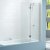 Merlyn Two Panel Square Hinged Bath Screen 1500mm H x 900mm W Right Handed - Clear Glass