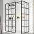 Merlyn Black Squared Showerwall 1200mm Wide 8mm Glass - Excluding Tray