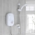 Mira Vigour Thermostatic Power Shower - White/Chrome