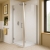 Nuance White Quartz Small Corner Shower Wall Panel Complete Kit (Pack A) | Thumbnail Image