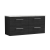 Nuie Arno Wall Hung 4-Drawer Vanity Unit with Bellato Grey Worktop 1200mm Wide - Charcoal Black Woodgrain | Thumbnail Image