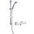 Nuie ABS Thermostatic Bar Shower Valve with Classic Multi Function Slider Rail Kit - Chrome