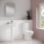 Nuie Ambrose Bathroom Suite Close Coupled Toilet and Basin 450mm - 1 Tap Hole
