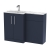 Nuie Arno LH Combination Unit with L-Shaped Stone Textured Basin 1100mm Wide - Midnight Blue | Thumbnail Image
