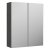 Arno Woodgrain 600mm 2-Door Mirrored Bathroom Cabinet