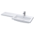 Nuie Arno RH Combination Unit with L-Shape Basin 1100mm Wide - Gloss White
