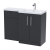 Nuie Arno RH Combination Unit with L-Shape Basin 1100mm Wide - Satin Anthracite | Thumbnail Image