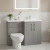 Nuie Arno RH Combination Unit with L-Shape Basin 1100mm Wide - Satin Grey | Thumbnail Image