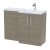 Nuie Arno RH Combination Unit with L-Shape Basin 1100mm Wide - Solace Oak | Thumbnail Image