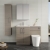 Nuie Arno LH Combination Unit with L-Shaped Stone Basin 1100mm Wide - Solace Oak | Thumbnail Image