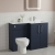 Nuie Arno RH Combination Unit with L-Shaped Stone Basin 1100mm Wide - Midnight Blue | Thumbnail Image