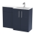 Nuie Arno RH Combination Unit with L-Shaped Stone Basin 1100mm Wide - Midnight Blue | Thumbnail Image