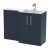 Nuie Arno RH Combination Unit with L-Shaped Stone Textured Basin 1100mm Wide - Midnight Blue | Thumbnail Image