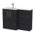 Nuie Arno LH Combination Unit with L-Shaped Stone Basin 1100mm Wide - Charcoal Black | Thumbnail Image