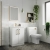 Nuie Arno Floor Standing 2-Door Vanity Unit with Basin-3 500mm Wide - Gloss White