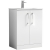 Nuie Arno Floor Standing 2-Door Vanity Unit with Basin-2 600mm Wide - Gloss White