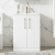 Nuie Arno Floor Standing 2-Door Vanity Unit with Basin-2 600mm Wide - Gloss White