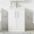 Nuie Arno Floor Standing 2-Door Vanity Unit with Basin-3 600mm Wide - Gloss White