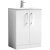 Nuie Arno Floor Standing 2-Door Vanity Unit with Basin-4 600mm Wide - Gloss White