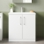 Nuie Arno Floor Standing 2-Door Vanity Unit with Basin-1 800mm Wide - Gloss White