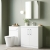 Nuie Arno Floor Standing 2-Door Vanity Unit with Basin-3 800mm Wide - Gloss White