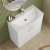 Nuie Arno Floor Standing 2-Door Vanity Unit with Basin-4 800mm Wide - Gloss White