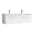 Nuie Arno Wall Hung 2-Drawer Vanity Unit with Double Polymarble Basin 1200mm Wide - Gloss White