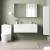 Nuie Arno Wall Hung 2-Drawer Vanity Unit with Double Ceramic Basin 1200mm Wide - Gloss White