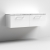 Nuie Arno Wall Hung 2-Drawer Vanity Unit with Carrera Marble Worktop 1200mm Wide - Gloss White | Thumbnail Image