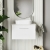Nuie Arno Wall Hung 1-Drawer Vanity Unit with Sparkling White Worktop 600mm Wide - Gloss White