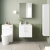 Nuie Arno Wall Hung 2-Door Vanity Unit with Basin-2 500mm Wide - Gloss White