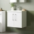 Nuie Arno Wall Hung 2-Door Vanity Unit with Basin-3 500mm Wide - Gloss White