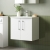 Nuie Arno Wall Hung 2-Door Vanity Unit with Basin-4 500mm Wide - Gloss White