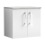 Nuie Arno Wall Hung 2-Door Vanity Unit with Bellato Grey Worktop 600mm Wide - Gloss White