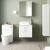 Nuie Arno Wall Hung 2-Door Vanity Unit with Bellato Grey Worktop 600mm Wide - Gloss White | Thumbnail Image