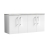 Nuie Arno Wall Hung 4-Door Vanity Unit with Bellato Grey Worktop 1200mm Wide - Gloss White | Thumbnail Image