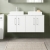 Nuie Arno Wall Hung 4-Door Vanity Unit with Carrera Marble Worktop 1200mm Wide - Gloss White | Thumbnail Image