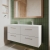 Nuie Arno Wall Hung 4-Drawer Vanity Unit with Double Polymarble Basin 1200mm Wide - Gloss White