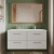 Nuie Arno Wall Hung 4-Drawer Vanity Unit with Double Polymarble Basin 1200mm Wide - Gloss White