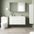Nuie Arno Wall Hung 4-Drawer Vanity Unit with Double Ceramic Basin 1200mm Wide - Gloss White