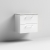 Nuie Arno Wall Hung 2-Drawer Vanity Unit with Bellato Grey Worktop 600mm Wide - Gloss White
