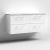 Nuie Arno Wall Hung 4-Drawer Vanity Unit with Bellato Grey Worktop 1200mm Wide - Gloss White | Thumbnail Image