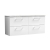 Nuie Arno Wall Hung 4-Drawer Vanity Unit with Bellato Grey Worktop 1200mm Wide - Gloss White | Thumbnail Image